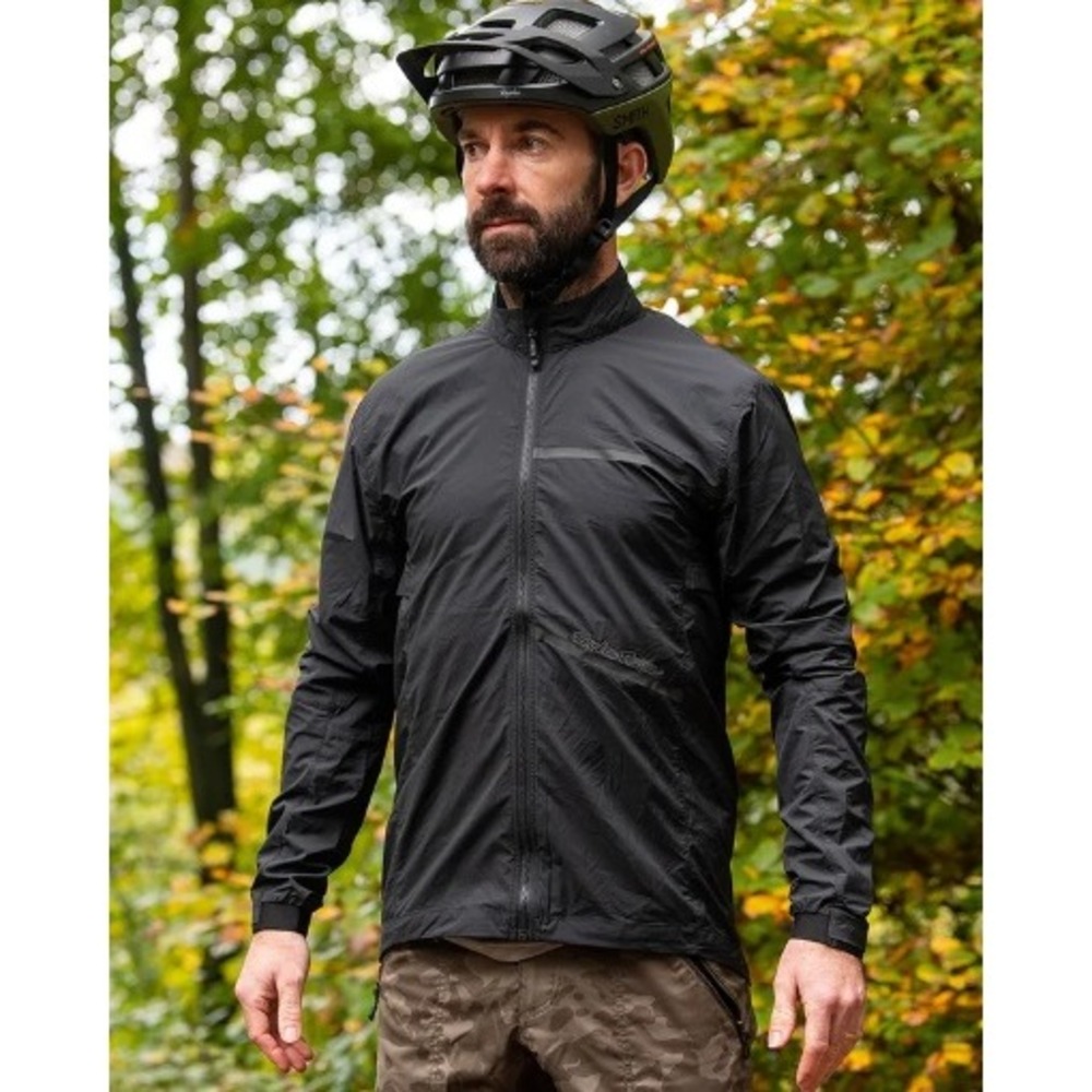Troy Lee Designs Mens XL MTB Cycling Windbreaker Shuttle Jacket Black 861503